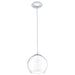 Pendant Light Colour Chrome Shade White Clear Satin Glass Glass Bulb E27 1x60W Loops