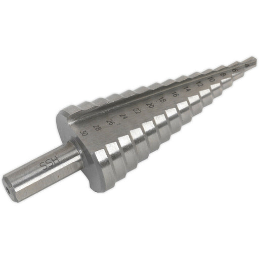 HSS 4341 Double Flute Step Drill Bit - 4mm to 30mm Holes - Precision Drilling Loops