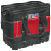 305 x 185 x 255mm STRONG Tool Bag - RED - Multiple Pocket RUBBER Base Storage Loops