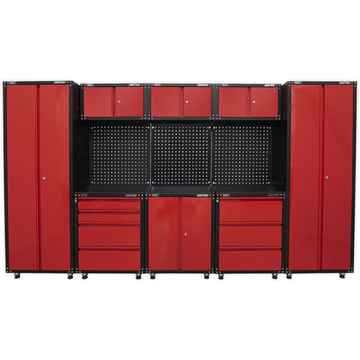 Premium 3.3m Modular Garage Storage System - Heavy Duty - Workshop Cabinets Loops