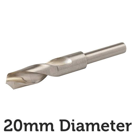 PRO 20mm Blacksmiths Drill Bit 12.5mm Shank Metal Milling Sheet Steel Aluminium Loops