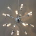 LED Ceiling Pendant Light 18W Warm White Bulb Chrome Hanging Star Feature Kit Loops