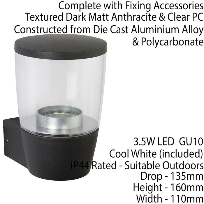 IP44 Outdoor Wall Light Modern Cool White Round LED Candle Tea Light Design Lamp Loops