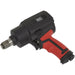 Compact Air Impact Wrench - 3/4 Inch Sq Drive - Twin Hammer - 3-Speed Selector Loops