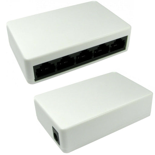 5 Port Way 10/100MBps Ethernet Network Switch RJ45 Lan Box Selector Splitter Hub Loops