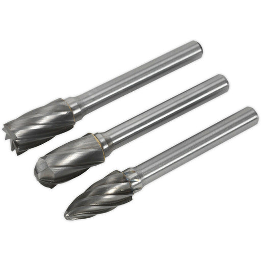 3 PACK - 10mm Tungsten Carbide Rotary Burr Bits Set - VARIOUS RIPPER / COARSE Loops