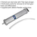 500ml Oil Suction Syringe - Cast Steel Metal Body - T-Bar Plunger - 300mm Hose Loops