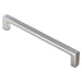 2x Straight D Bar Door Handle with Grooves 160mm Fixing Centres Polished Chrome Loops
