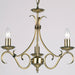 3 Lamp Ceiling & 2x Twin Wall Light Pack Antique Brass Vintage Matching Fittings Loops