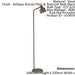 Floor Lamp Light Antique Bronze & Textured Matt Black 40W E27 Standing Loops