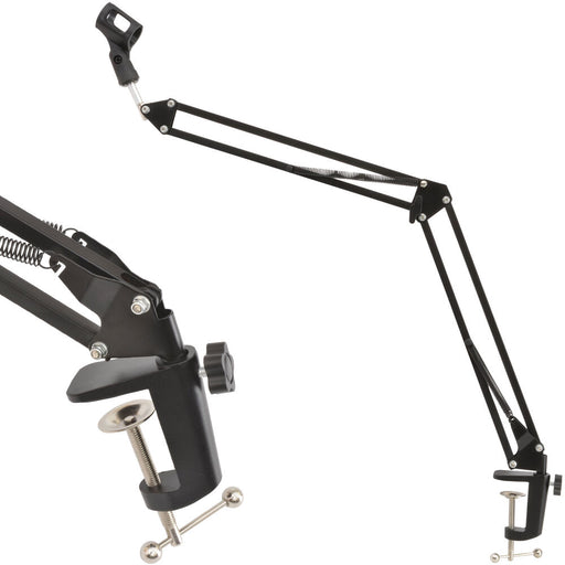 Small 360° Adjustable Microphone Boom Arm Swivel Desk Suspension Spring Stand Loops