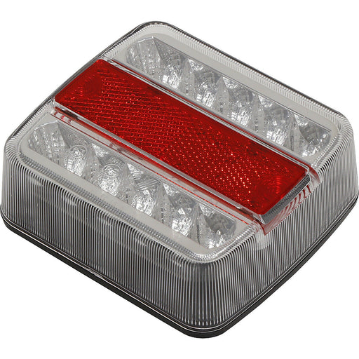 12V SMD LED Rear Square Lamp Cluster - 5 Function - Easy Install - Towing Light Loops