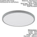 2 PACK Wall / Ceiling Light Silver 400mm Round Surface Mounted 25W LED 3000K Loops