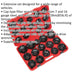 30 Piece Oil Filter Cap Wrench Set - 3/8" & 1/2" Sq Drive - Rust Protection Loops