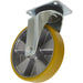 200mm Swivel Plate Castor Wheel - 50mm Tread Non-Marking Aluminium & PU Plastic Loops