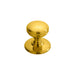 4x Ringed Tiered Cupboard Door Knob 38mm Diameter Polished Brass Cabinet Handle Loops