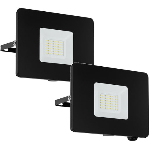 2 PACK IP65 Outdoor Wall Flood Light Black Adjustable 30W LED Porch Lamp Loops