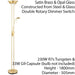 Mother & Child Floor Lamp Satin Brass 1.8m Twin Light Dimmer Flexible Reading Loops