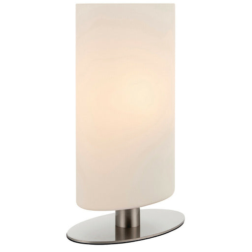 Touch Dimmable Table Lamp Nickel & Frosted Glass Shade Modern Bedside Desk Light Loops