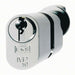 64mm Oval Cylinder & Turn Lock Keyed Alike 10 Pin Satin Chrome Door Lock Loops