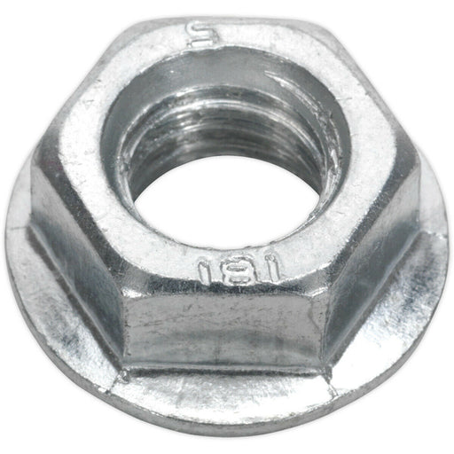 Pack of 50 Zinc Plated Serrated Flange Nut - 1.75mm Pitch - M12 - DIN 6923 Loops