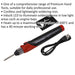 Rechargeable Cordless Soldering Iron 12W Lithium-Ion Battery - LED Torch - 600°C Loops