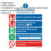 1x FIRE ACTION NO LIFT Health & Safety Sign - Rigid Plastic 200 x 250mm Warning Loops