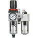 Air Supply Filter Regulator & Lubricator - 3/8" BSP Inlet - 55cfm Max Airflow Loops