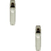 2x PAIR Line Detailed Door Knob on Latch Backplate 205 x 45mm Satin Nickel Loops