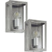 2 PACK IP44 Outdoor Wall Light Stainless Steel Box 1x 60W E27 Porch Lamp Loops