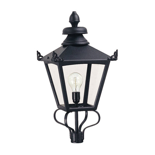 IP23 1 Bulb Lantern Head Only Black LED E27 150W Bulb Outside External Loops