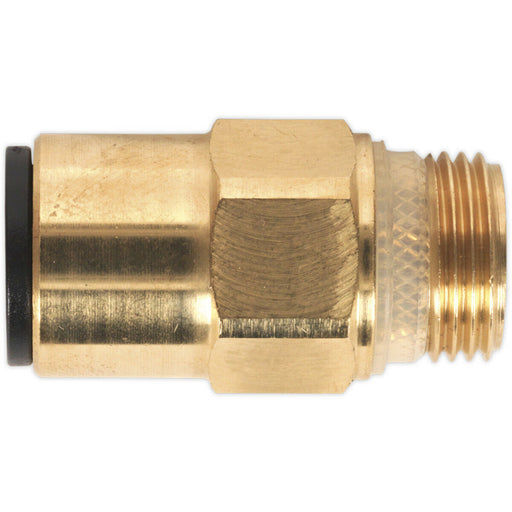 2 PACK - 12mm x 3/8" SuperThread Straight Adapter - Pneumatic Brass Coupling Set Loops