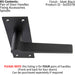 4x PAIR Flat Straight Handle on Slim Latch Backplate 150 x 50mm Matt Black Loops