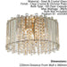 Flush Ceiling Light Clear Crystal & Chrome Plate 4 x 28W G9 clear capsule Loops