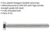 25 PACK HT Setscrew - M10 x 100mm - Grade 8.8 Zinc - Fully Threaded - DIN 933 Loops