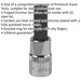 7mm Forged Hex Socket Bit - 1/4" Square Drive - Chrome Vanadium Wrench Socket Loops