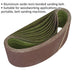 10 PACK - 100mm x 610mm Sanding Belts - 60 Grit Aluminium Oxide Cloth Backed Set Loops