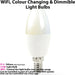 3x WiFi Colour Change LED Light Bulb 4.5W E14 Warm Cool White Mini Dimmable Lamp Loops