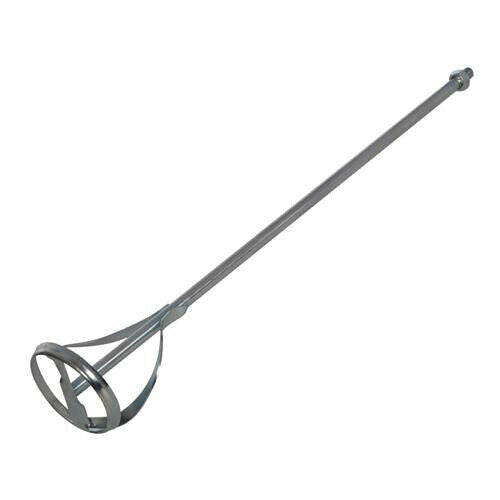 600mm x 140mm Mixing Paddle Zinc Plated M14 Thread Paint Cement Slurries Loops