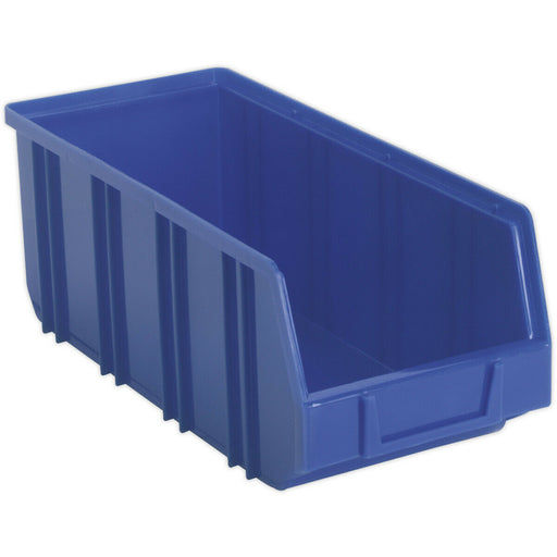 16 PACK Blue 145 x 335 x 125mm Plastic Storage Bin - Warehouse Part Picking Tray Loops