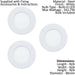 3 PACK Flush Ceiling Downlight White Steel 2.7W Built in LED 85mm 3000K Loops