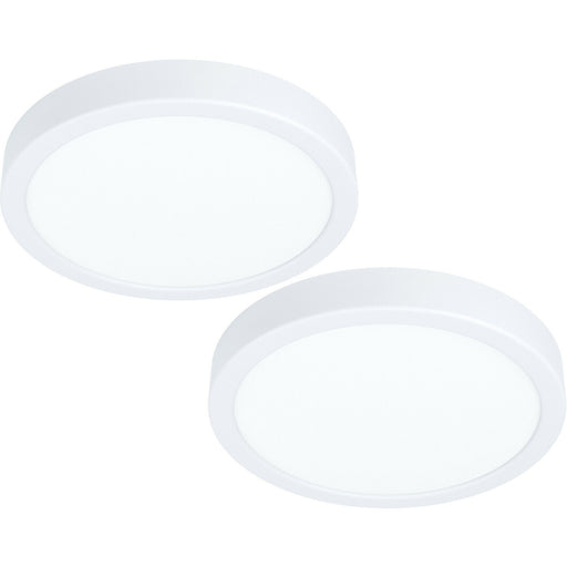 2 PACK Wall / Ceiling Light White 210mm Round Surface Mounted 16.5W LED 3000K Loops