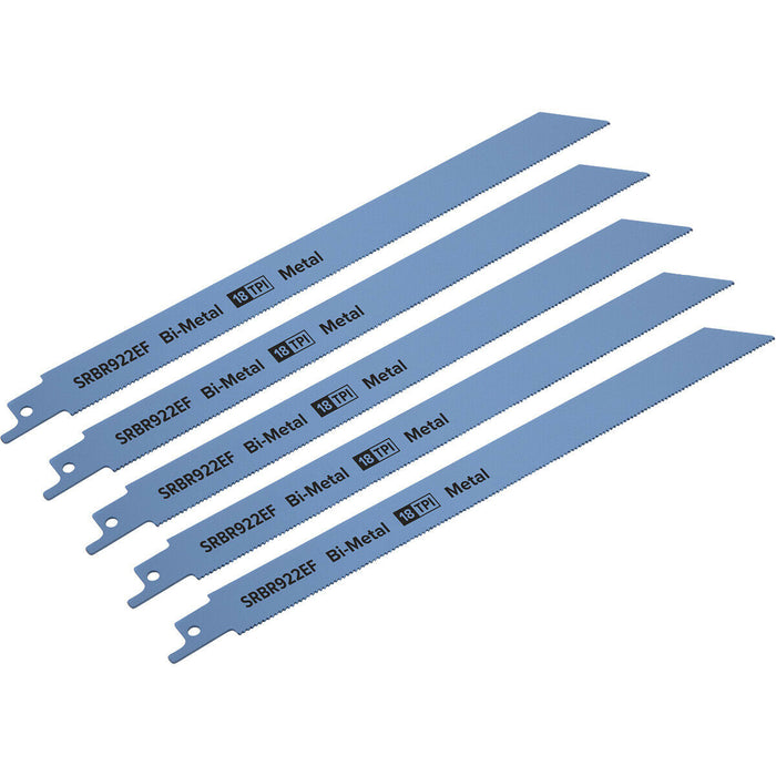 5 PACK 230mm Bi-Metal Reciprocating Saw Blade - 18 TPI - Milled Side Set Teeth Loops