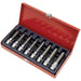 8pc METRIC Hex Key Socket Bit Set - 1/2" Square Drive - 5mm to 17mm x 100mm Long Loops