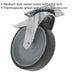 75mm Thermoplastic Swivel Castor Wheel - Hard PP Core - 25mm Tread - Total Lock Loops