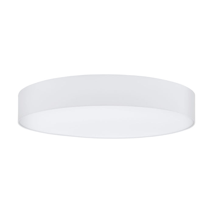 Flush Ceiling Light Colour White Circular Shade White Fabric Bulb E27 7x25W Loops