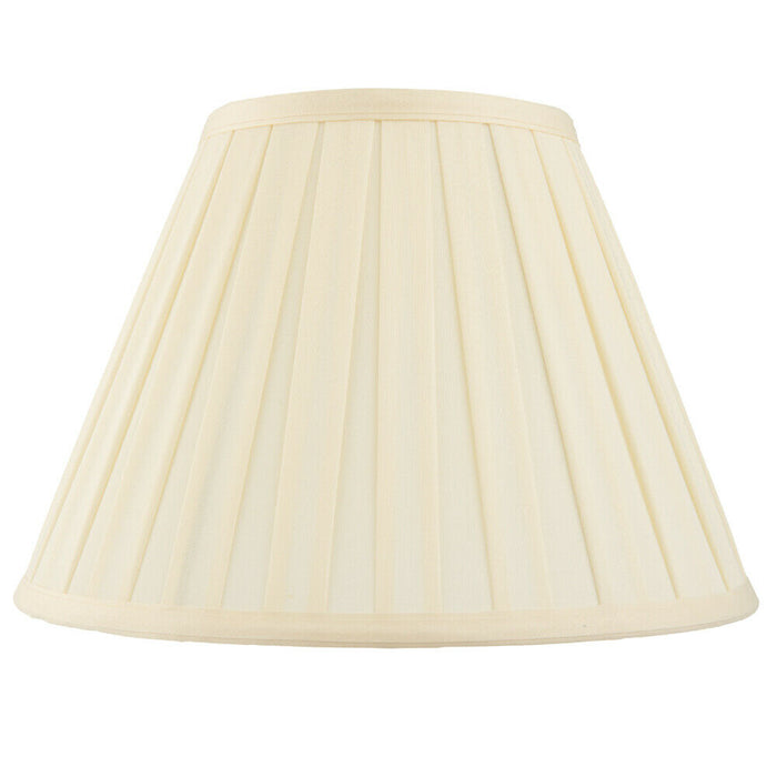 22" Tapered Drum Lamp Shade Cream Box Pleated Fabric Cover Classic & Elegant Loops