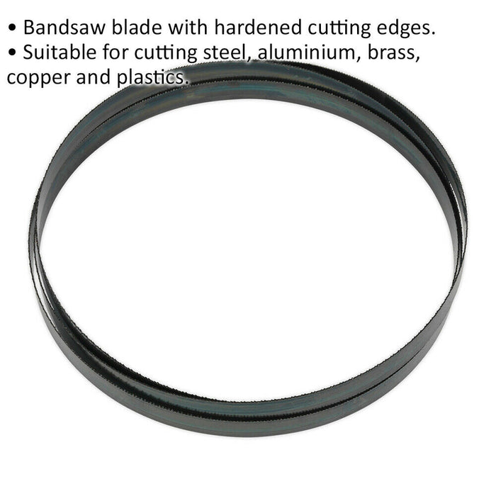 2362 x 19 x 0.81mm Bandsaw Blade 14 TPI Hardened Cutting Edges Steel Brass Metal Loops