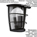 IP44 Outdoor Wall Light Black Modern Lantern 1x 60W E27 Bulb Porch Lamp Loops