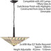 Tiffany Glass Hanging Ceiling Pendant Light Dark Bronze 2 Lamp Shade i00142 Loops